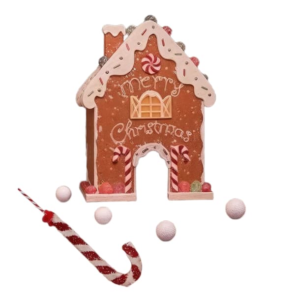 Bærbart Golfspilssæt i Resin til Julefrokoster - Robust Peberkagedesign Gingerbread Golf 1 ball