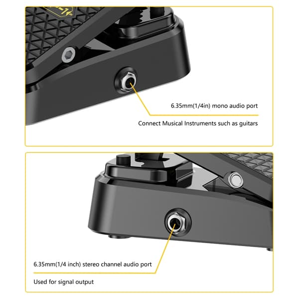 Udrevet guitar stompbox pedal med indbyggede effekter, distortion, rumklang, delay