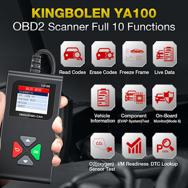 Fordonsdiagnostikscanner Automotive Check Engine Light Felanalysator