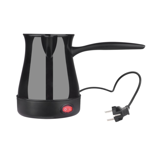 Bärbar elektrisk kaffekanna Turkisk kaffekanna Moka Pot Elektrisk Moka Pot Espressomaskin, 3-6 koppar, Europakontakt Black