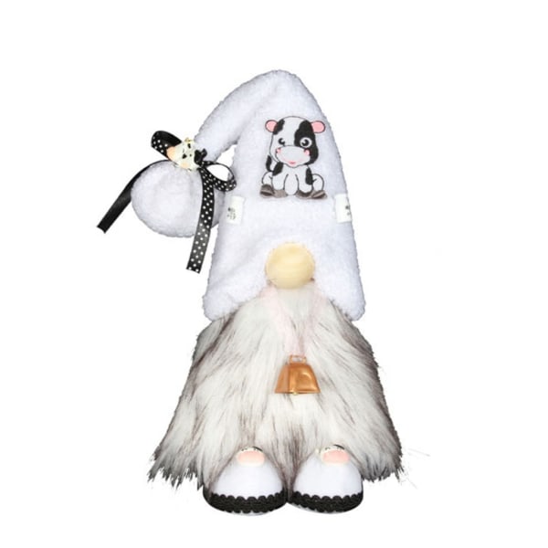 Jultomtar Prydnad Ansiktslös docka Ornamental Kreativitet Stående Dvärgfestival Fest Gubben dockleksak White