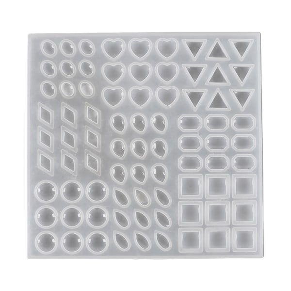 Molds för gjutning Harts Hjärtformade rund fyrkantig oval romb för triangel fyrkantig polygon droppform form för heminredning