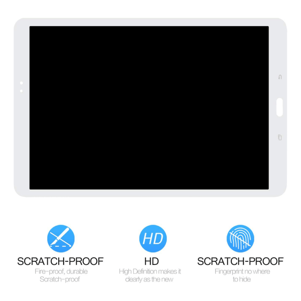 Intern extern LCD för pekskärmar Lämplig för - T580/T585 surfplatta Handskrift för pekskärm för GALAXY Tab A . Black