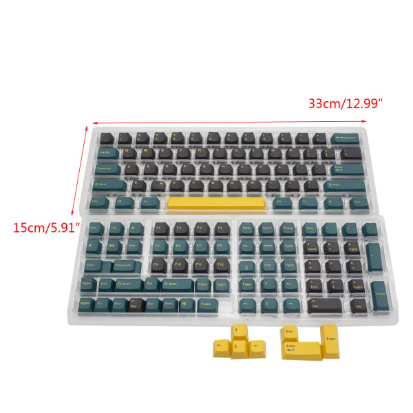 för Mars Green OEM PBT-tangentkapslar för Cherry MX-omkopplare av mekaniskt tangentbord Tvåfärgad formsprutning Hållbar texturerad