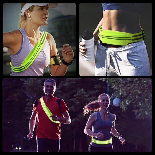 Multifunktionel Elastisk Sports Taljetaske med Reflekterende Detaljer til Livsstil
