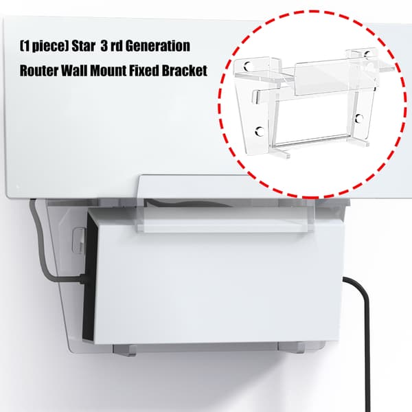 Router Väggfäste Kabelhantering Akryl Väggmonteringsfäste Ersättning