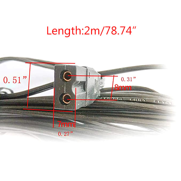 Cigarrplugg 12V 10A 2-stifts anslutning Bly Kabel Trådkontakt för DC power sladd för bilkylbox Minikylskåp Lätt att