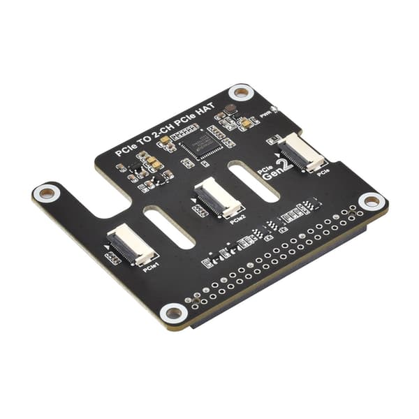 Dobbel PCIe FFC Utvidelseskort Dataoverføring HAT Adapter Stabelbar