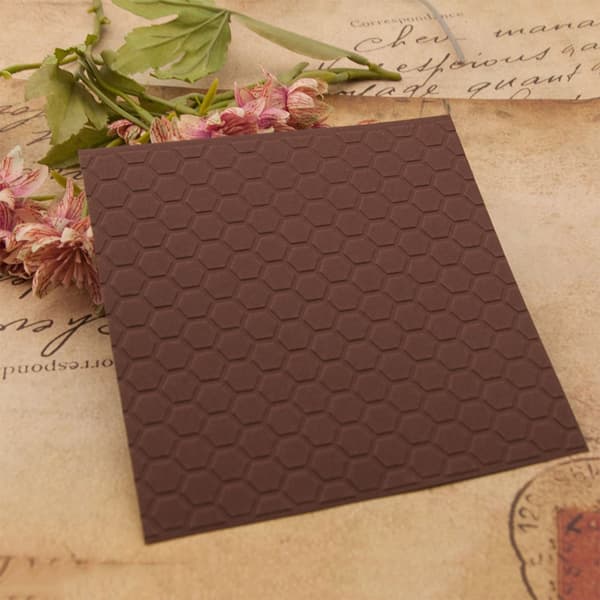 Honeycomb Teksturert Pregefolder for Invitasjonskortlaging Scrapbooking