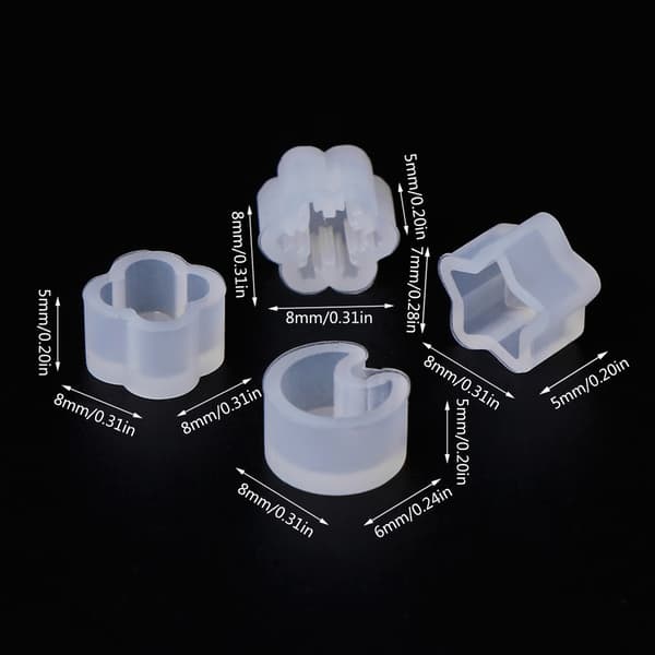 DIY Små Øredobber Stud Harpiksform 8 Par Øre Studs Krystall Epoksyform Dekor