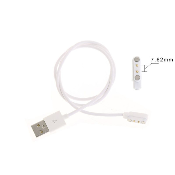 Strømforsyning Holder Stand Base Opladerkabel til Smartwatch 2Pin 7.62mm Smartwatch Universal USB Magnetisk Opladningsledning