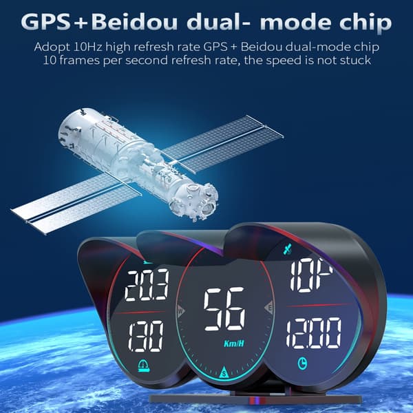 Speedometer Overhastighedsalarm Kilometerinformation Head Up Display Hastighedsprojektor