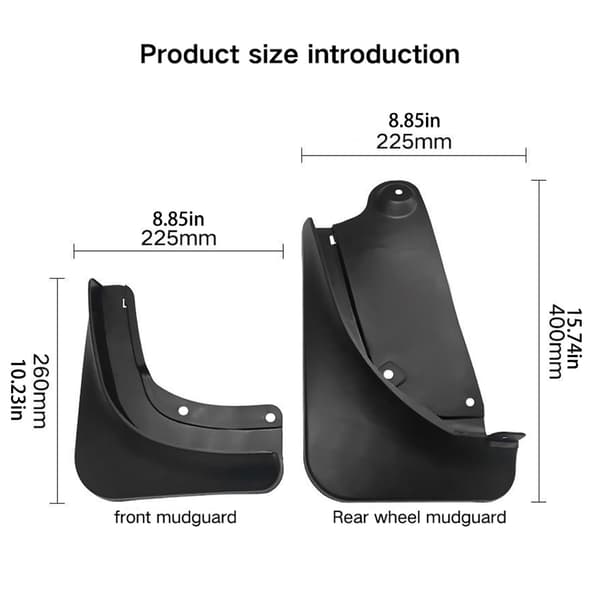 Bil Tilbehør Skvettlapper Sprutbeskyttere Mudflaps for 2021