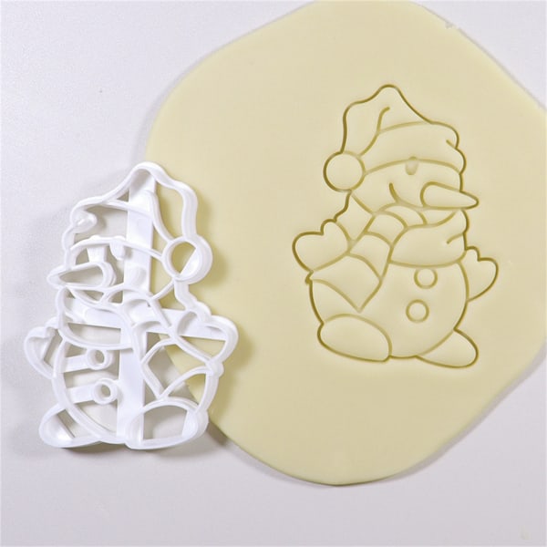 Snöbollar Snögubbe Form Fondantkaka Matklassad plastform Mould Form Form C
