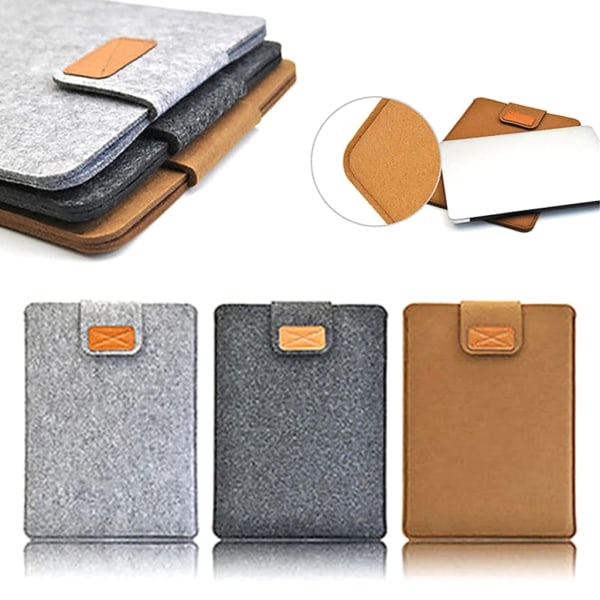 Tablettfodral med case cover väska för MacBook 11 13 15 tums enfärgad case för surfplatta för bärbar dator. Dark Grey 11-inch