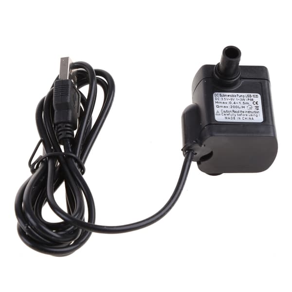DC3.5V-9V 3W USB Vattenpump, Vattenpump Tyst Minifontän Vattenpump