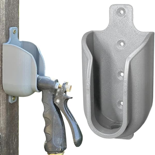 Väggfäste för trädgårdsslangsprutor Väderbeständigt Snabbinstallationsstativ light gray