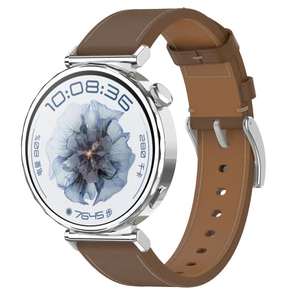 Klassisk 18MM læderrem alsidig urrem elegant rem til ur GT5 White