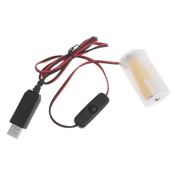 USB til 4.5V LR20 D Batteri Elimineringskabel Ledning Dummy Batteri Strømforsyningskabel