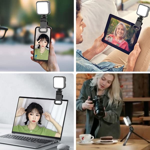 Skærm Top Mount Webcam Stativ Universal Connector 1/4 til Tripod & Tablet