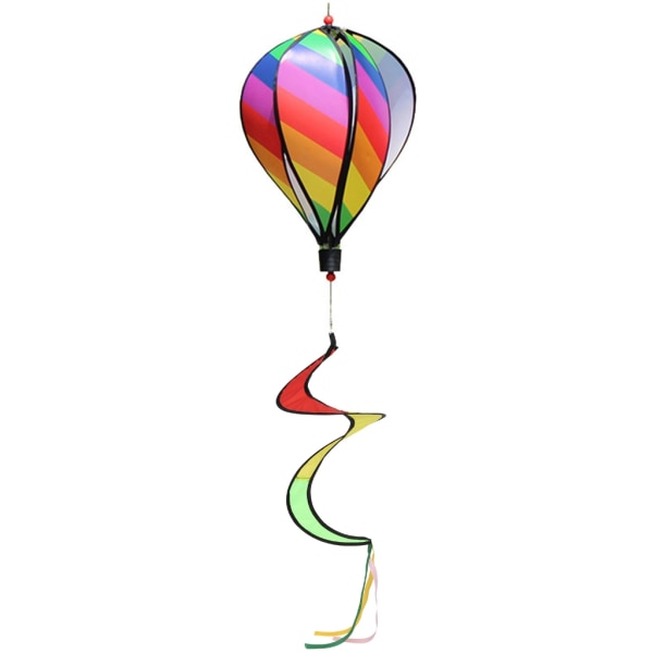 Varmluftsballong Vindspinnare Regnbåge Pinwheel Vindstrumpor Spiral Väderkvarn för Utomhus Trädgård Yard Gräsmatta Dekoration Present 12
