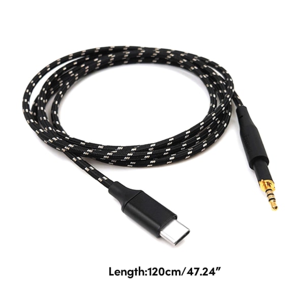 Kvalitetsersättningskabel TYPE C till 2,5 mm kabel för K450 K451 K452 Q460 K480 hörlursledningar Njut av klart ljud Wire control version