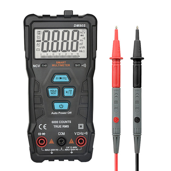Digital Multimeter Voltmeter til Smart Elektrisk Tester med NCV Lommelygte Måler Modstand Kapacitans Dioder Fr
