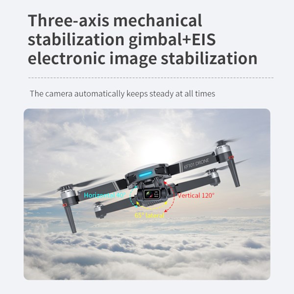 Wifi Drone 4K Professionell 5G Drönare EIS Camera Anti-Shake 3-axlig kardanborstlös motor RC hopfällbar Quadcopter