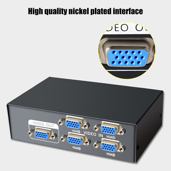 VGA Switching Box 4 Ind 1 Ud Manuel Delingsvælger Til LCD PC Projektor