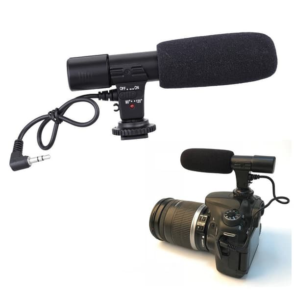 Ekstern videomikrofon til kamera Kompakt Shotgun-mikrofon til DSLR