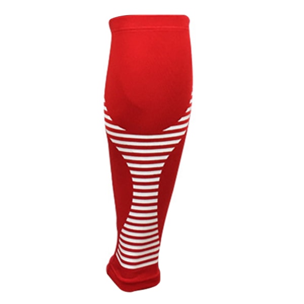 Sport Kompression Vad ärmar Benstrumpa för unisex löpare Shin Splint Varicose Red M