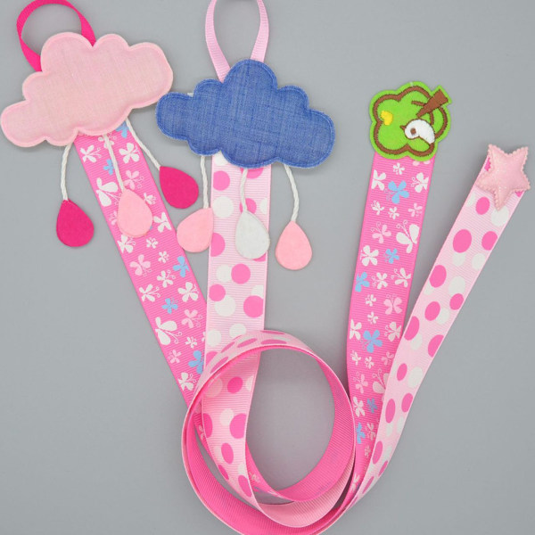 Flickor Baby Band hängande hår rosett Pannband Clip Organizer Cloud tofshållare