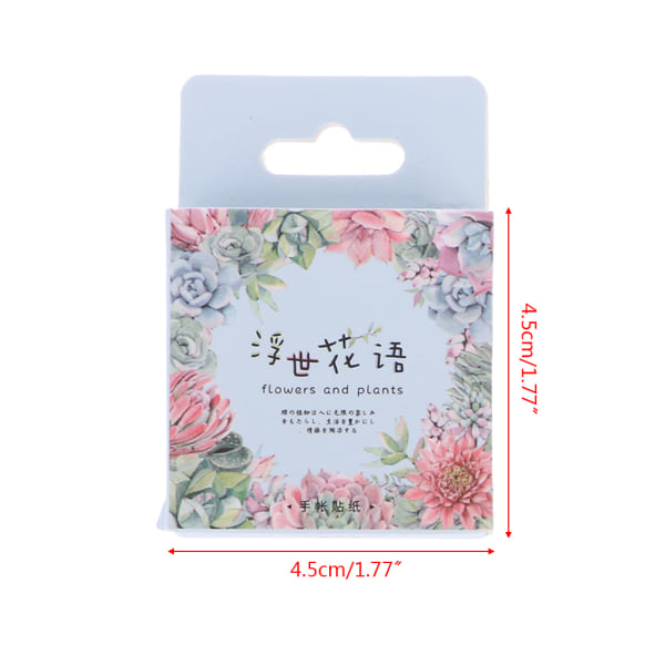 46 st/kartong Japansk journalpapper Dagbok Blomsterdekaler Dekorativ scrapbooking S