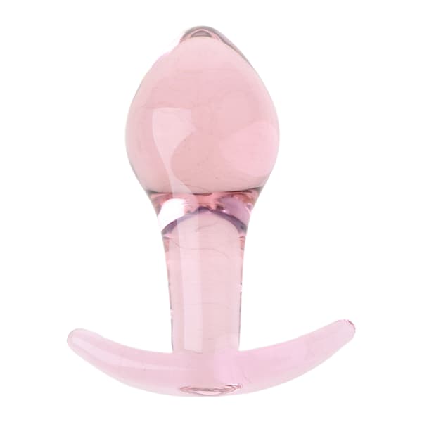 3st Rosa Kristall Anala Pluggar Glas Pärla Butt Plug Anus Dilator Glas Anala Bollar