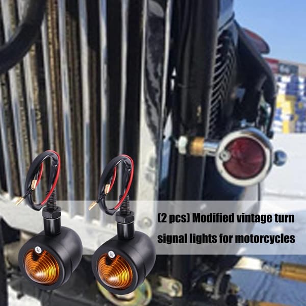 2 stk. Blinklysindikator Blinklys Lampe Motorcykeltilbehør