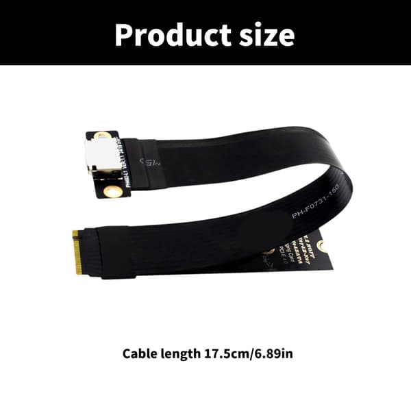 M.2 NVMe til Oculink SFF-8611 SFF-8612 hun socket forlængerkabel