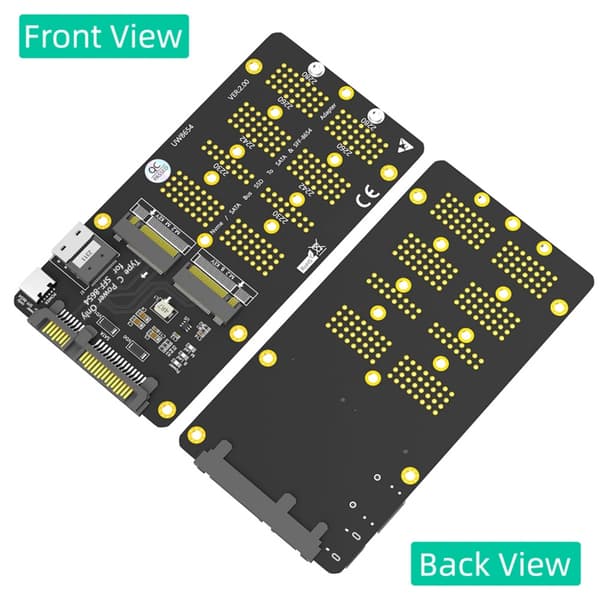 Forbedret Data Backup NVME M.2 til SATA3 og SFF8654 Adapterkort