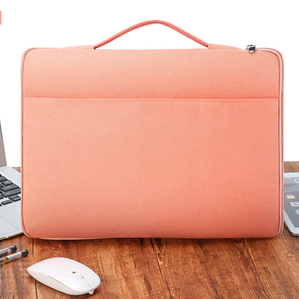 Slim Notebook Portfölj Handväska Affärsväskor för 13-15,6 tum bärbar dator Oxford Tyg Datorväska Stänksäker Bärbar Pink 14 inches