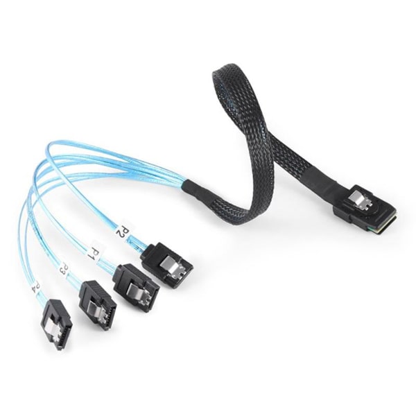Mini SFF-8087 36P till 4 SATA-kabel 90 grader Målhårddisk Datakabelbyte 12Gbps hårddiskdata Enkel att använda B