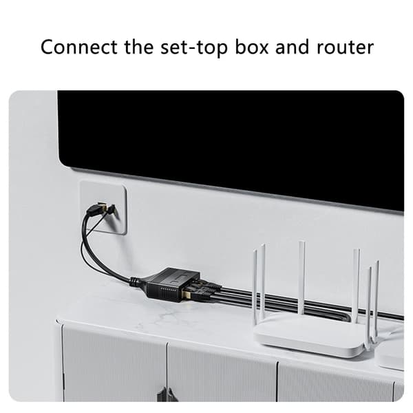 1 ind 2/3/4 ud Ethernet Splitter til effektiv netværksdeling med USB-strøm 100Mbps USB to dual port
