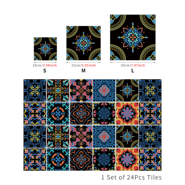 10 st Backsplash Tile Stickers Peel Stick Wall Sticky Vattentät, avtagbar dekal 15CM