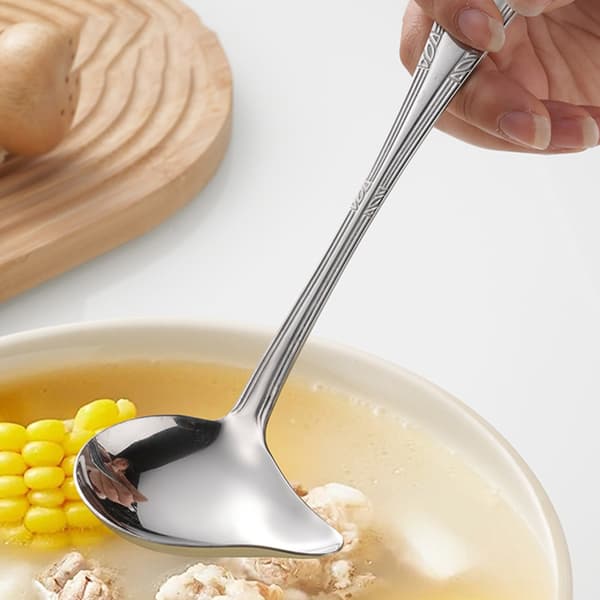 2 stk. små køkkenøser i rustfrit stål suppe- og sovseske med hældetud