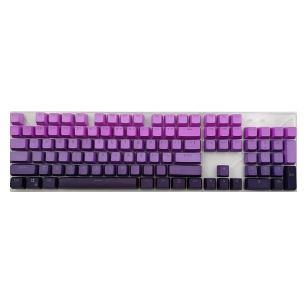 PBT GradientRainbow Keycaps Tilpassbart Bakgrunnsbelyst Keycap-sett OEM-profil for Mekaniske Tastaturer 104 Taster