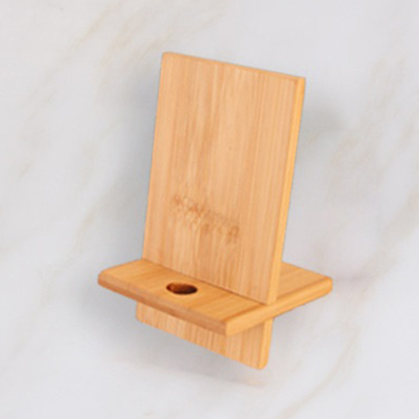 Bambu Universal Mobile Phone Stand Mount Stand Desktop Tablet Stand Smartphone för alla mobiltelefoner med laddningshål