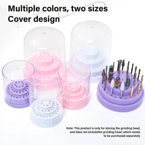 ABS Negleværktøj Organizer 48 Slots Opbevaringsboks Manicure Studio Essential Pink Large