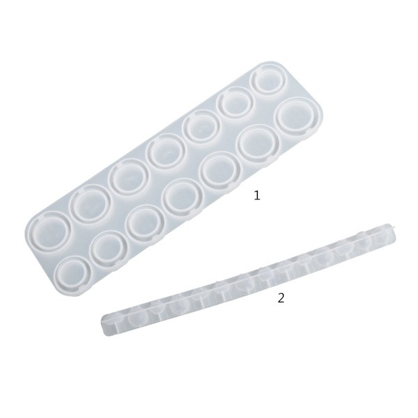 Silikonring Hänge Form Halsband Molds Ringar Smycken Hartsgjutning Form Smycken Hantverk Handgjorda DIY Tool Present null - Set