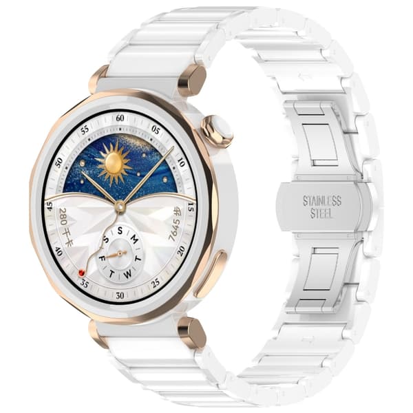 Multifunktionelle urremme i rustfrit stål unisex til Watch X2 Mini Watch Rose White