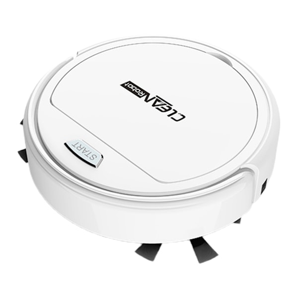 3-i-1 Slim Robotdammsugare Supertyst Stark Sugkraft USB Uppladdningsbar White B