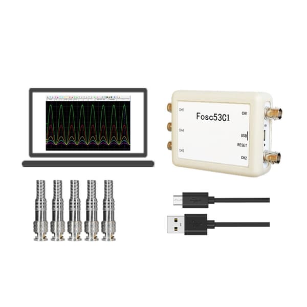 5-kanals oscilloskop USB-strøm for dataregistrering