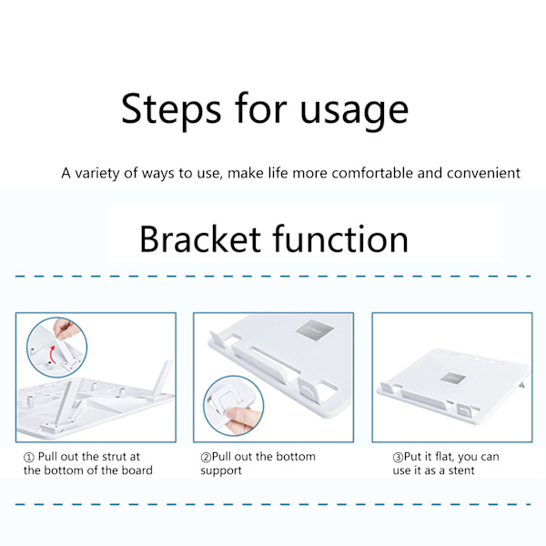 Bärbar bärbar datorstativ Ergonomisk datorstativ Justerbar bärbar datorfäste